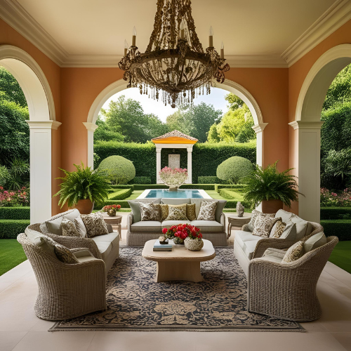 Jardin, espace extérieur avec salon
