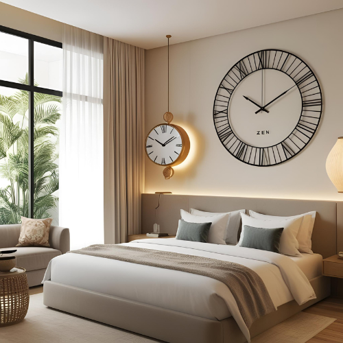 Chambre avec montres décoratives modernes