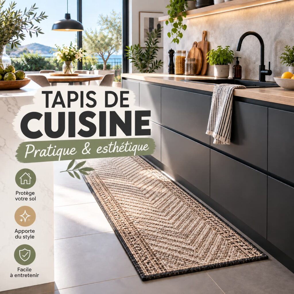 Tapis de cuisine pratique et esthétique dans une cuisine moderne